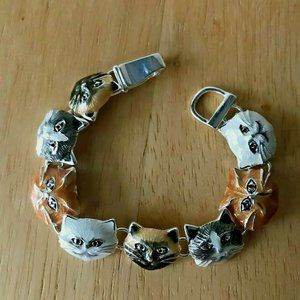 Cat Bracelet Magnetic Closure Kitty Rescue New